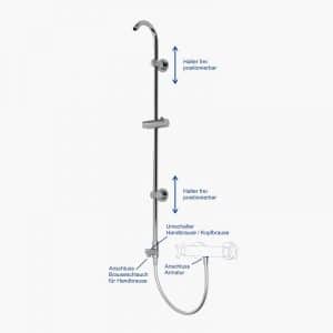 Duschsystem-Brausestange zur einfachen Nachrüstung